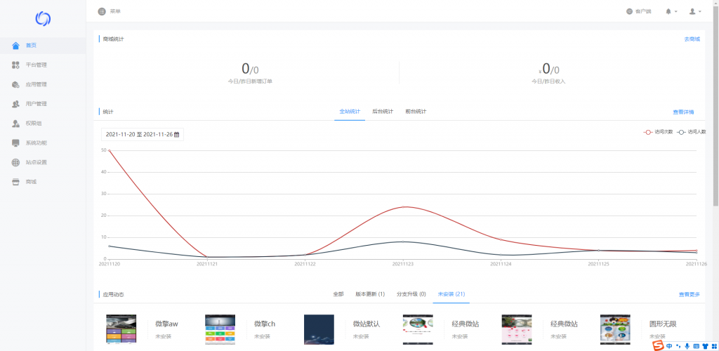 微擎框架v2.7.5一键安装纯净版商业版