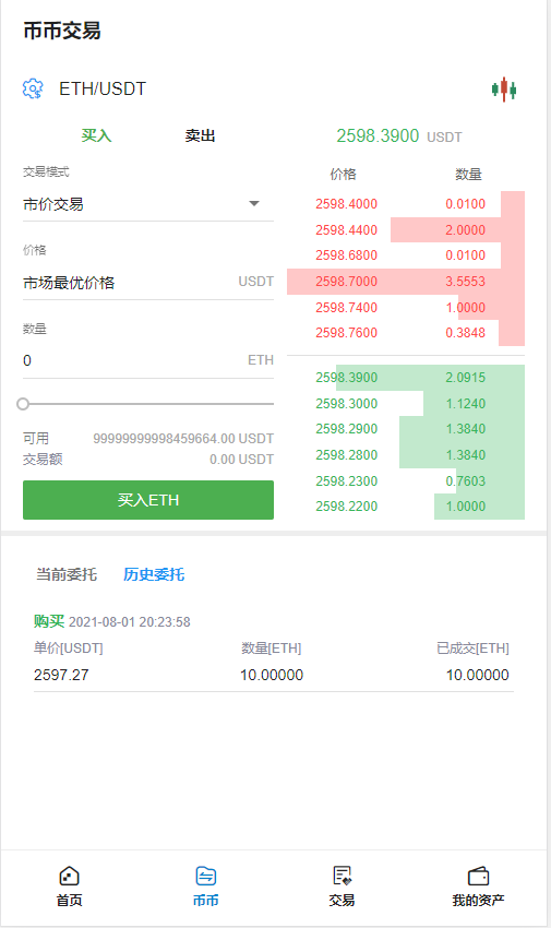 【新币币交易所】USDT秒合约杠杆C2C法币交易 区块链合约交易所源码带VUE