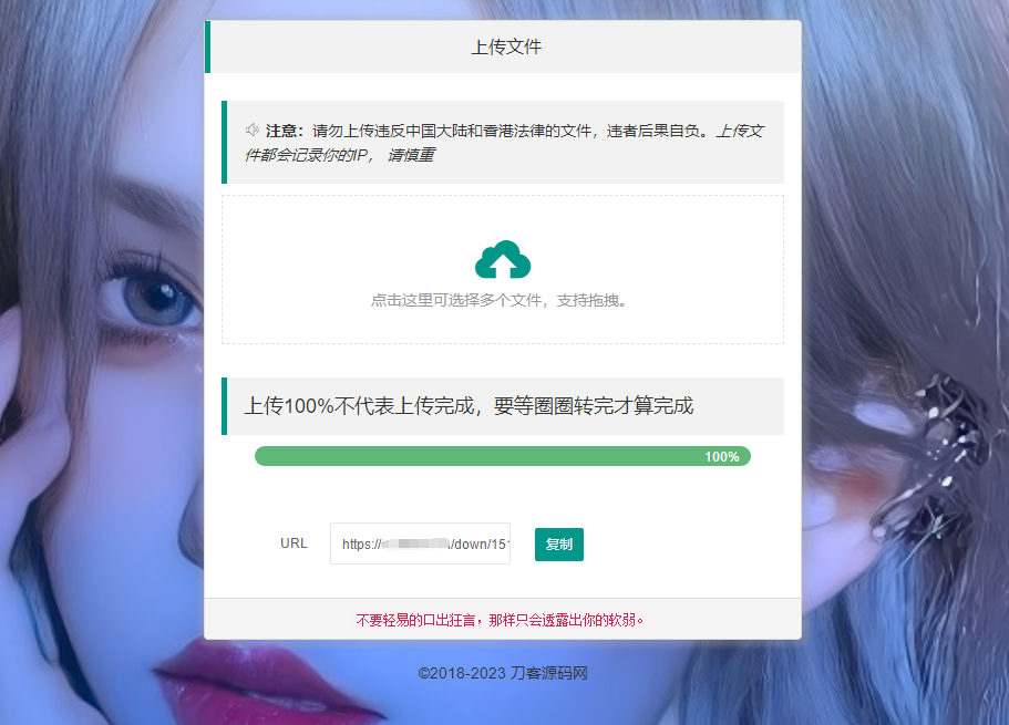 2023最新临时文件上传存储分享系统 临时文件网盘系统源码
