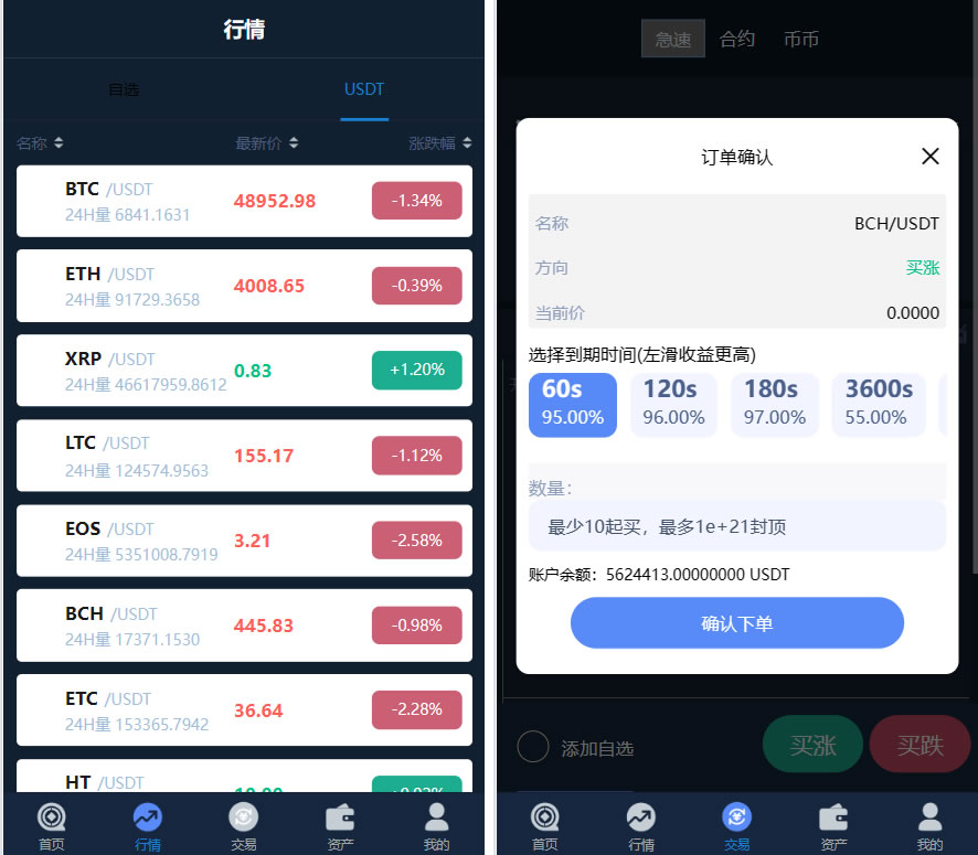 多语言SCBFF交易所源码 新币申购/杠杆交易/C2C交易/秒合约/锁仓挖矿 PHP+uniapp源码 带机器人+安装教程