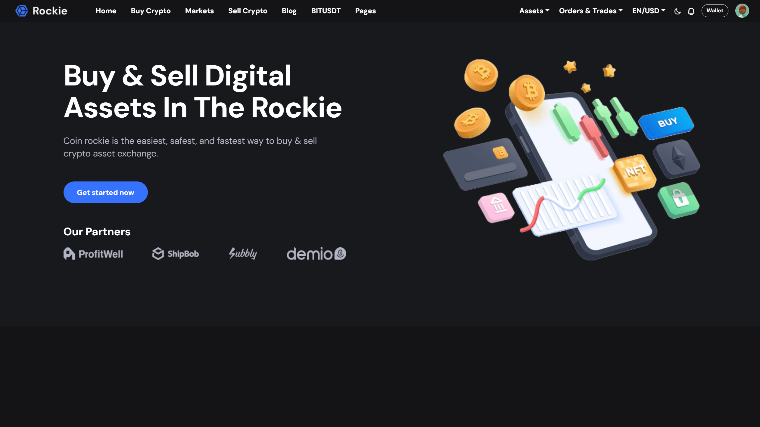 六首页加密货币交易所Web前端ReactJS网站模板 六首页加密货币交易所Web前端ReactJS网站模板
