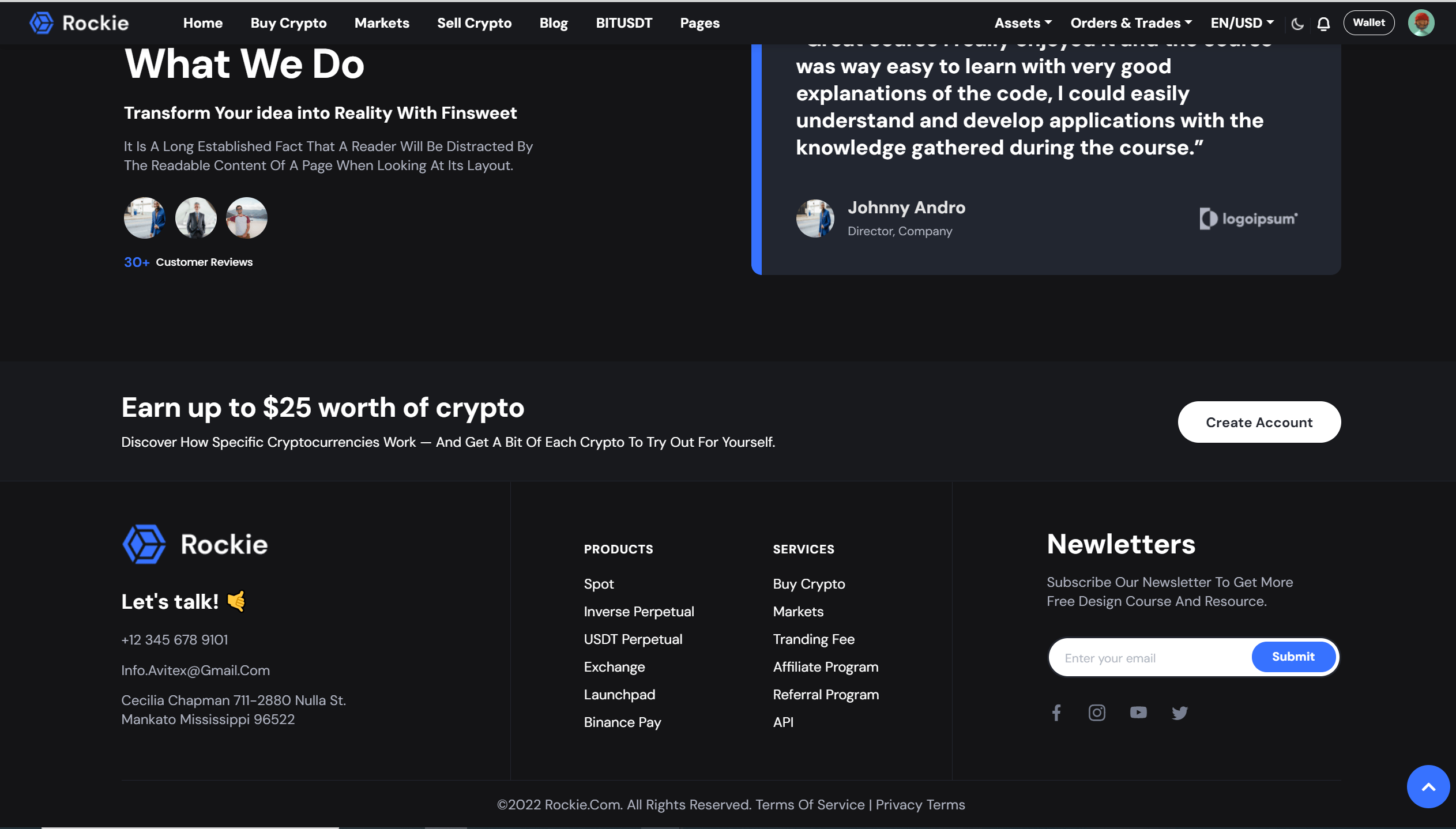 六首页加密货币交易所Web前端ReactJS网站模板 六首页加密货币交易所Web前端ReactJS网站模板