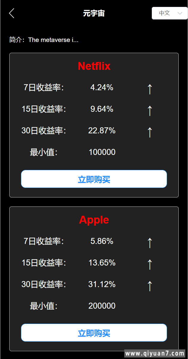 元宇宙理财秒合约交易所