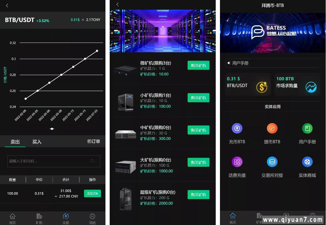 算力云矿机+区块链加密数字货币交易系统