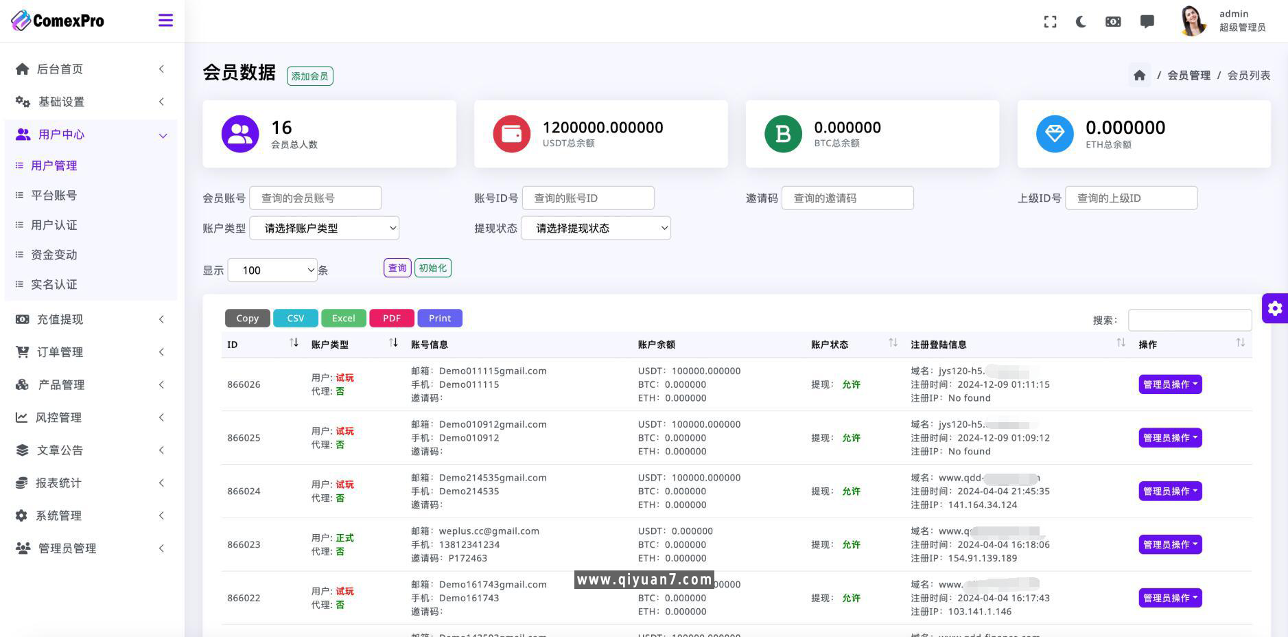 WealthFlow交易所源码+模拟账号前端uniapp编译后+后端php