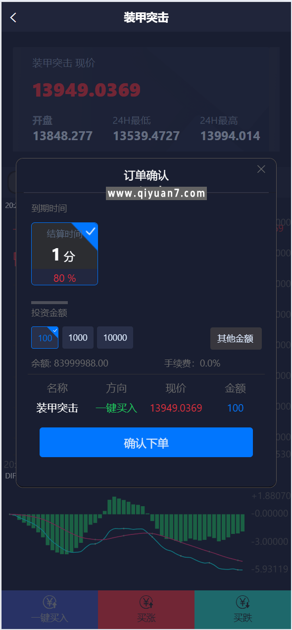 双语军备V交易所源码一键亏盈前端html+后端PHP