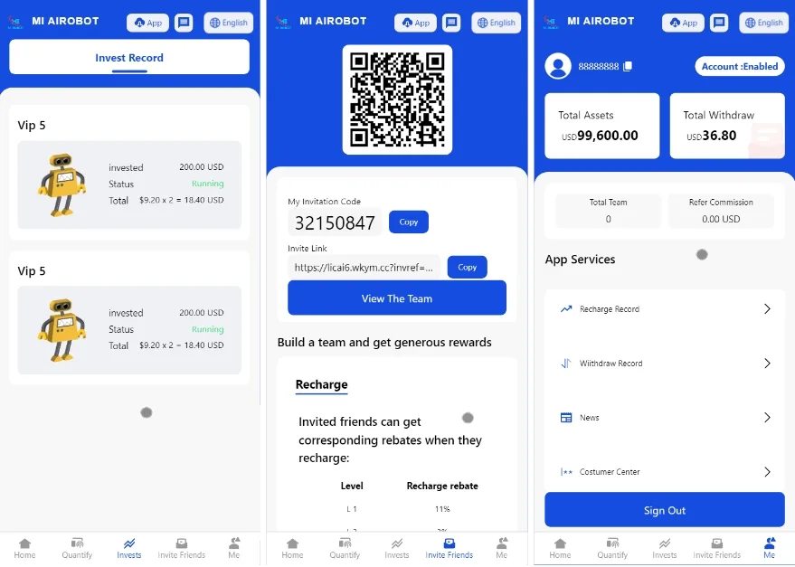 MI AIROBOT海外区块链投资理财源码/前端html+后端PHP MI AIROBOT海外区块链投资理财源码/前端html+后端PHP