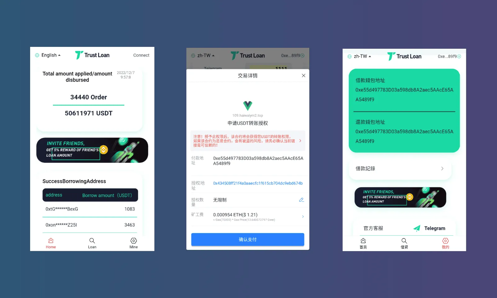 【多语言贷款秒U系统】usdt借贷授权+贷款盗U源码+二开版 【多语言贷款秒U系统】usdt借贷授权+贷款盗U源码+二开版