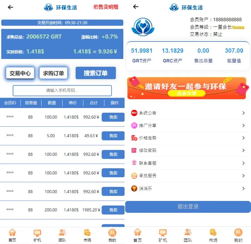 GRT矿机虚拟币投资理财系统/区块链源码/云矿机算力