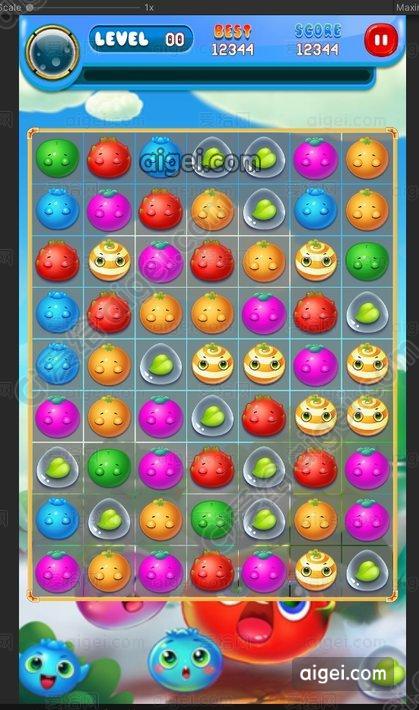 Unity3D水果三消完整源码下载 Unity3D水果三消完整源码下载