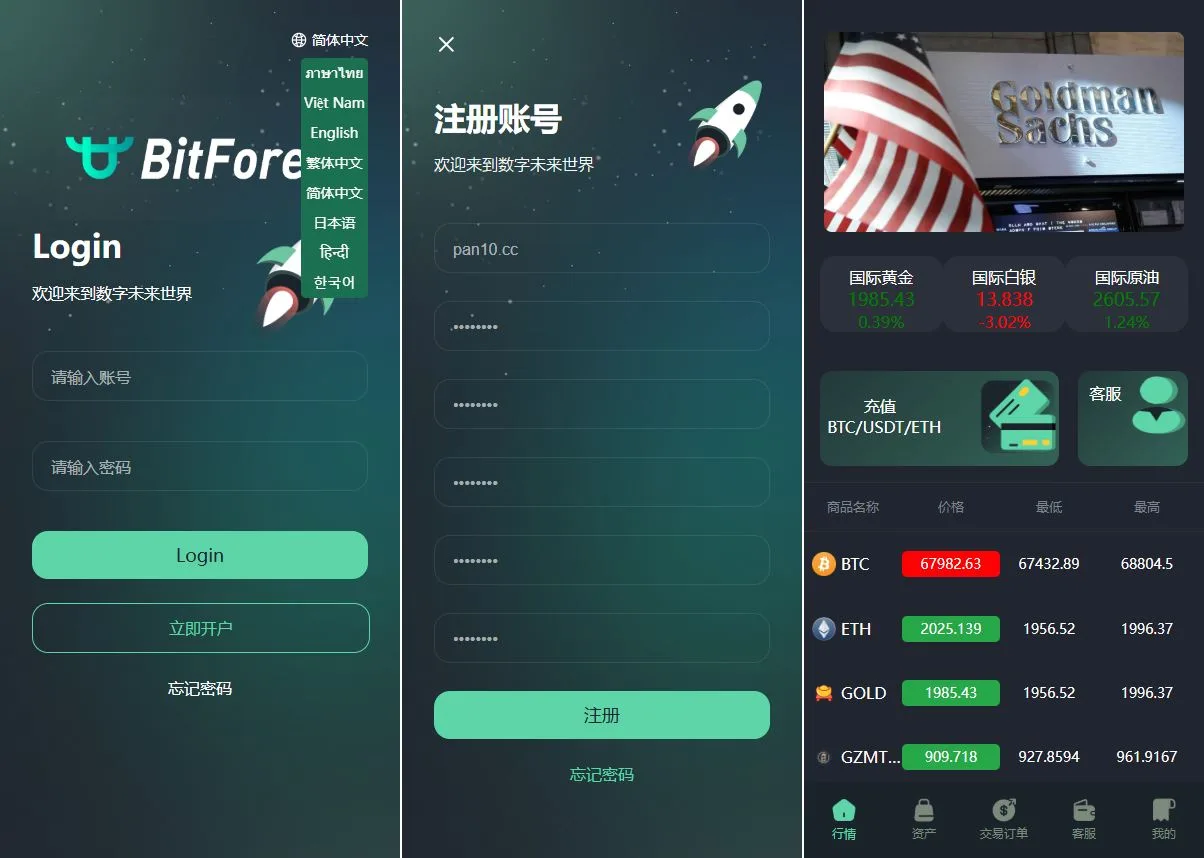 新模板多语言HTML重构UI区块链交易所源码/秒合约源码/带文本搭建教程