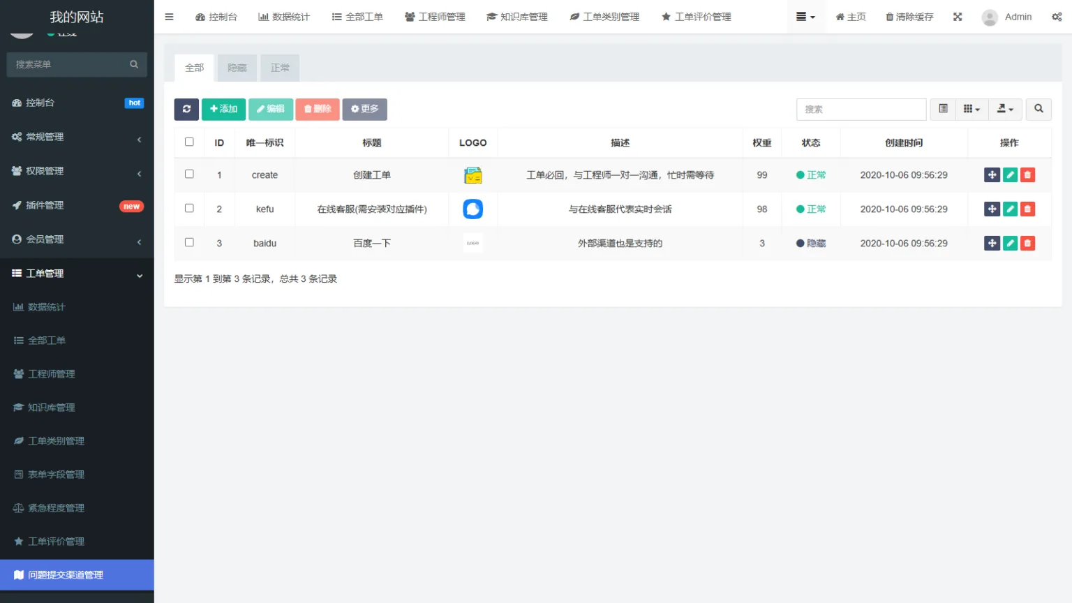 FastAdmin工单系统源码下载知识库 + 评价 + 短信邮件通知+搭建教程