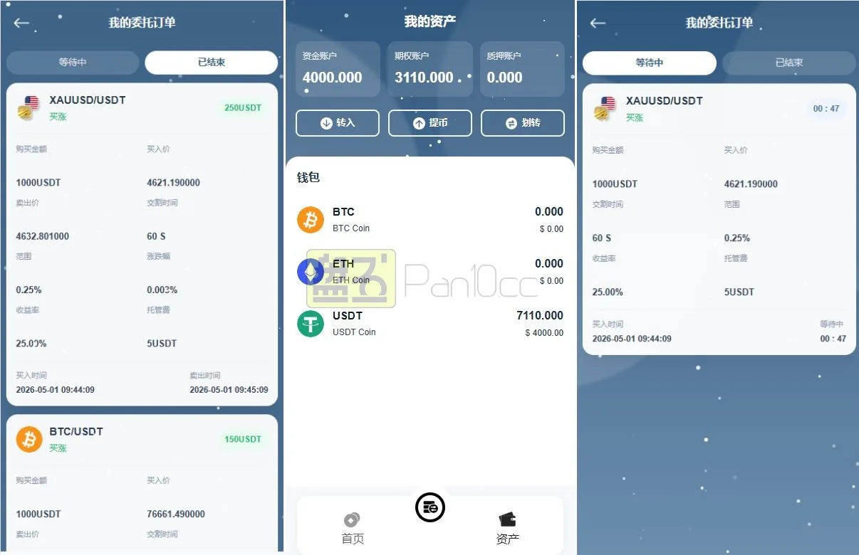 全开源海外DAPP秒合约系统Vue+PHP黄金/外汇免费行情接口AI质押量化信用分贷款