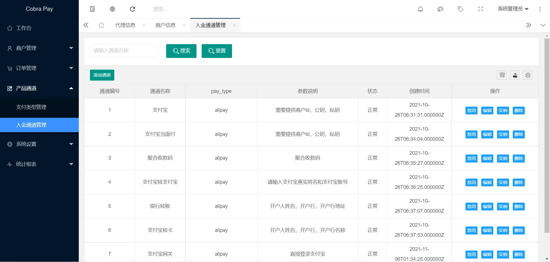 Cobra Pay多通道四方支付源码|未测源码|四方支付聚合系统源码